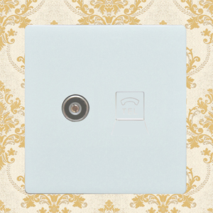 TV Socket and Telephone Socket 2 in 1