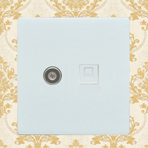 TV Socket and Internet Socket 2 in 1