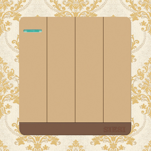 10A Four Gang 1 Way Wall Switch