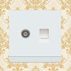 TV Socket and Internet Socket 2 in 1