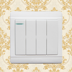 10A Four Gang 1 Way Wall Switch