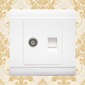 TV Socket and Telephone Socket 2 in 1