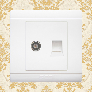 TV Socket and Internet Socket 2 in 1